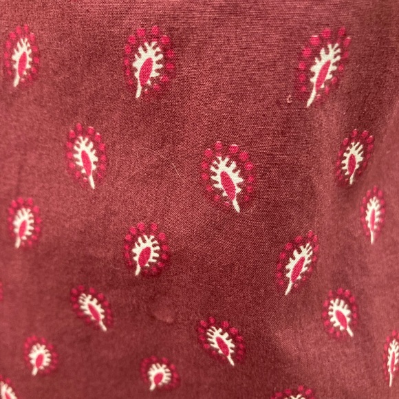 L. L. Bean Signature Maroon Paisley Dress. Size 10 - Picture 8 of 8